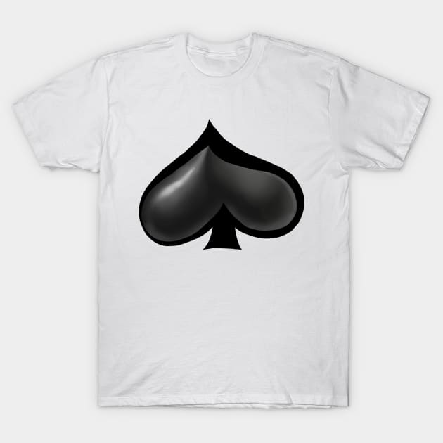 Alice in Wonderland Spades Playing Cards Suite T-Shirt by Nirelle